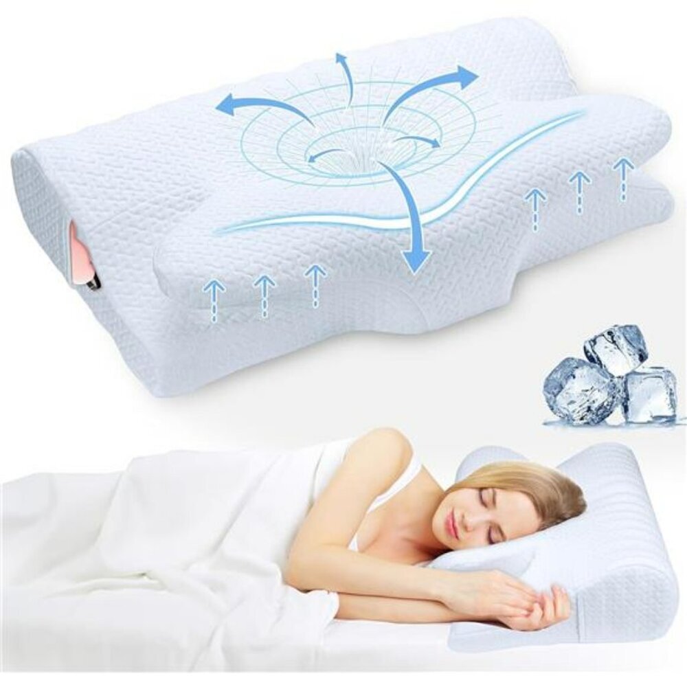 Memory foam cervical neck pillow adjustable side sleeper pillow for pain relief